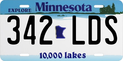MN license plate 342LDS