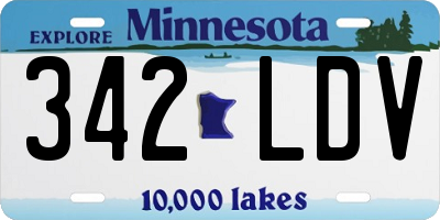 MN license plate 342LDV