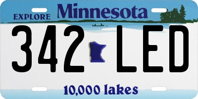 MN license plate 342LED