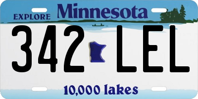 MN license plate 342LEL