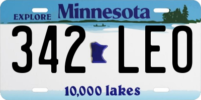 MN license plate 342LEO