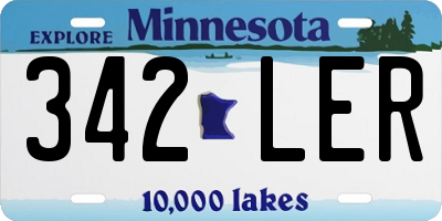 MN license plate 342LER