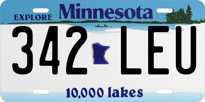 MN license plate 342LEU