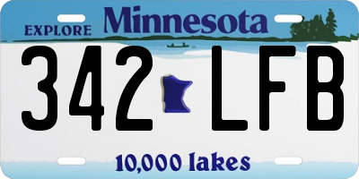 MN license plate 342LFB