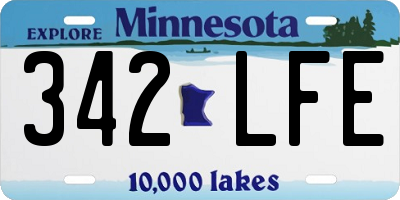 MN license plate 342LFE