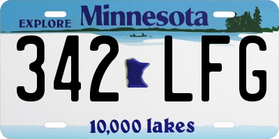 MN license plate 342LFG