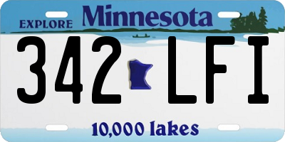 MN license plate 342LFI