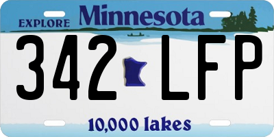 MN license plate 342LFP