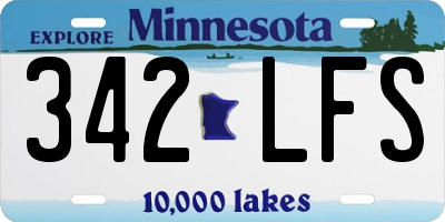 MN license plate 342LFS