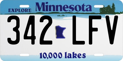 MN license plate 342LFV