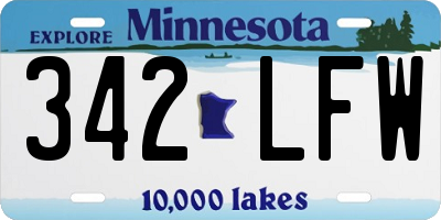 MN license plate 342LFW