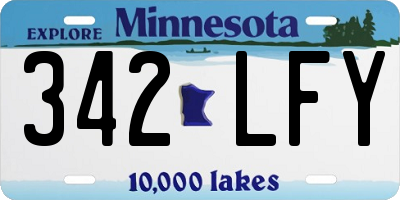 MN license plate 342LFY