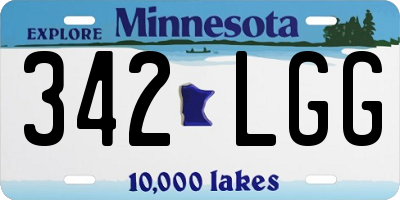 MN license plate 342LGG