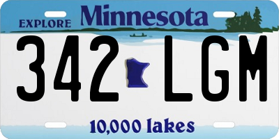 MN license plate 342LGM