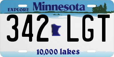 MN license plate 342LGT