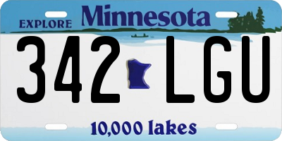MN license plate 342LGU