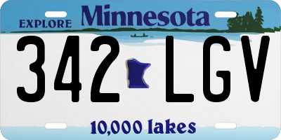 MN license plate 342LGV