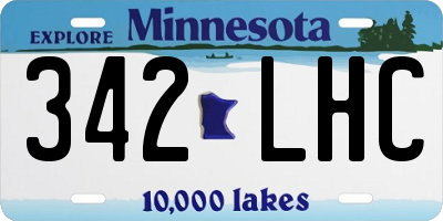 MN license plate 342LHC