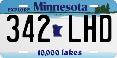 MN license plate 342LHD