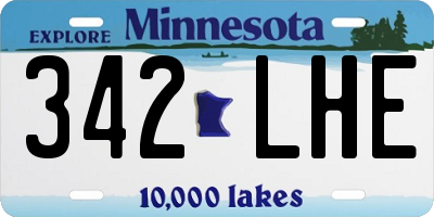 MN license plate 342LHE