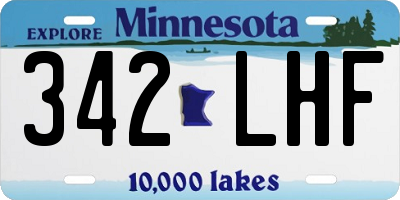 MN license plate 342LHF