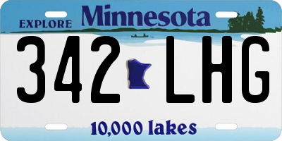 MN license plate 342LHG