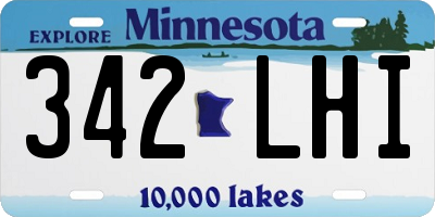 MN license plate 342LHI