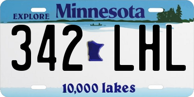 MN license plate 342LHL