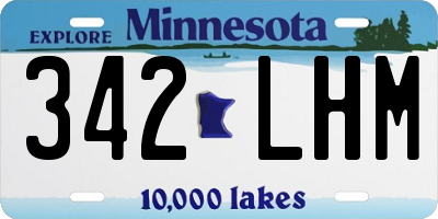 MN license plate 342LHM