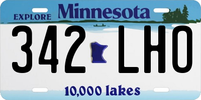 MN license plate 342LHO