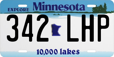 MN license plate 342LHP