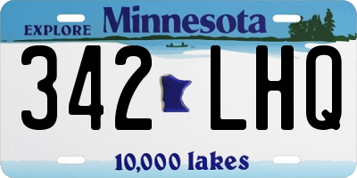 MN license plate 342LHQ