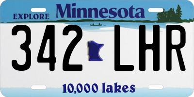 MN license plate 342LHR