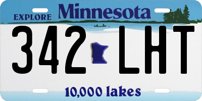 MN license plate 342LHT