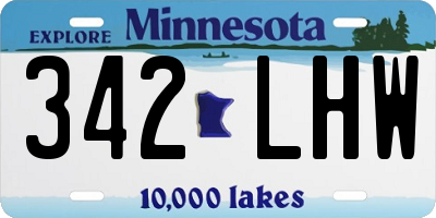 MN license plate 342LHW