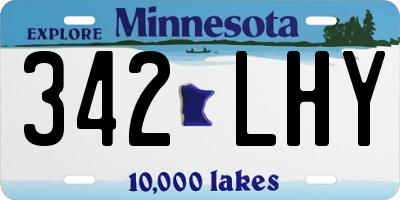 MN license plate 342LHY