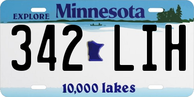 MN license plate 342LIH