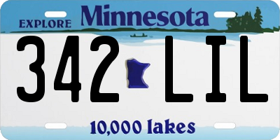 MN license plate 342LIL