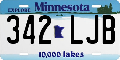 MN license plate 342LJB