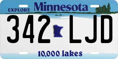 MN license plate 342LJD