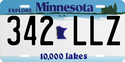 MN license plate 342LLZ