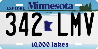 MN license plate 342LMV