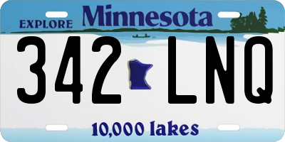 MN license plate 342LNQ