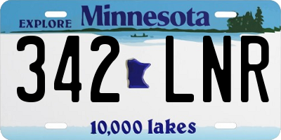 MN license plate 342LNR