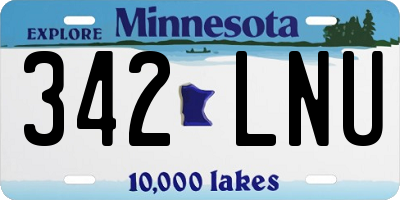 MN license plate 342LNU