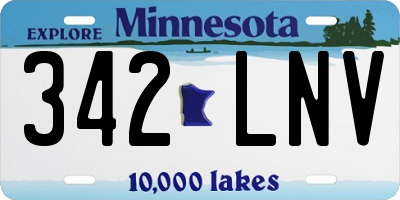 MN license plate 342LNV