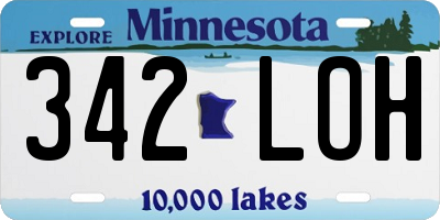 MN license plate 342LOH