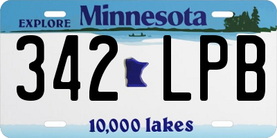 MN license plate 342LPB