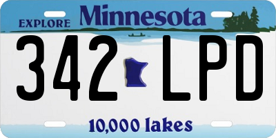 MN license plate 342LPD