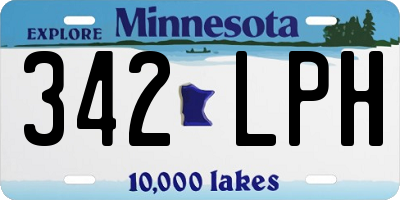 MN license plate 342LPH